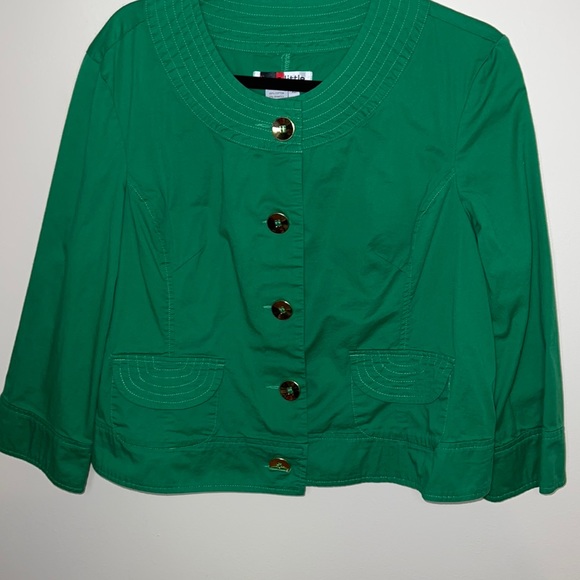 Live a Little Jackets & Blazers - - Live a Little Size XL Kelly Green Button Down Women’s Jacket Long Sleeve